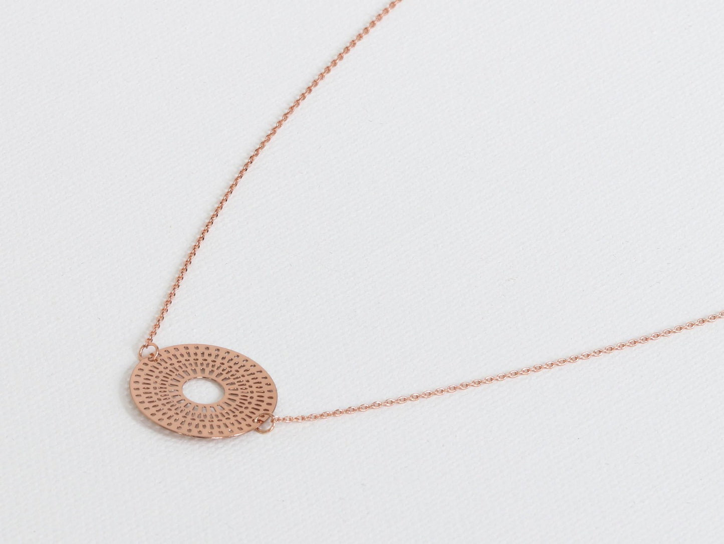 Aphrodite Rising Sun Secret Charm Necklace - Rose Gold