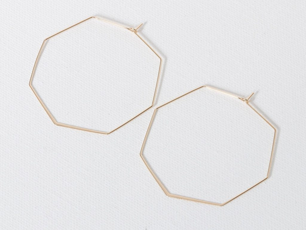 Iro Septagon Earrings - Gold