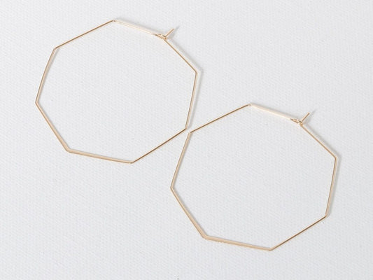 Iro Septagon Earrings - Gold