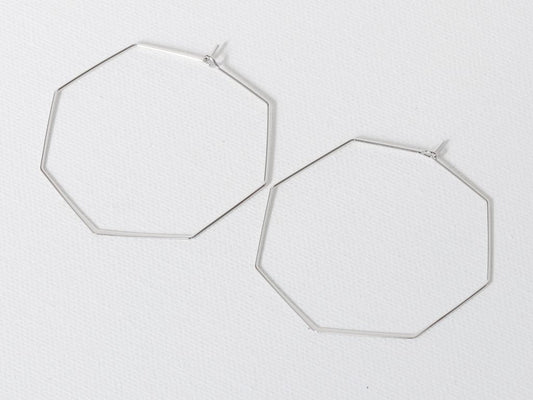 Iro Septagon Earrings - Silver