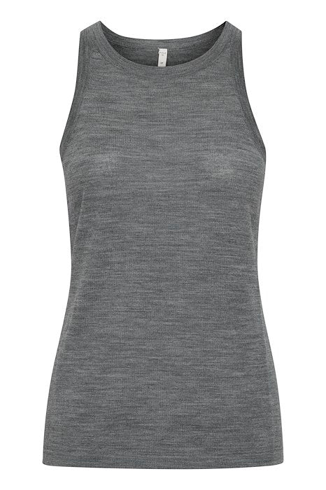 Helena Wool Tank - Grey Melange