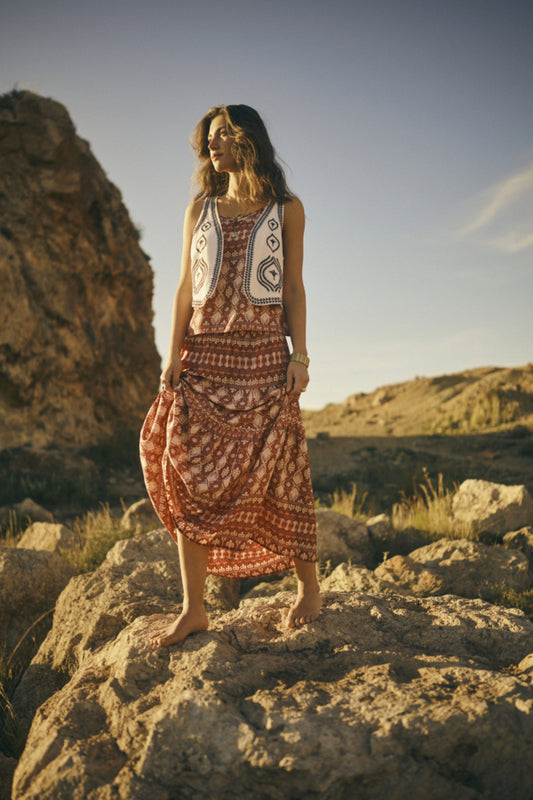 Tiah Skirt - Ethnic Geometric