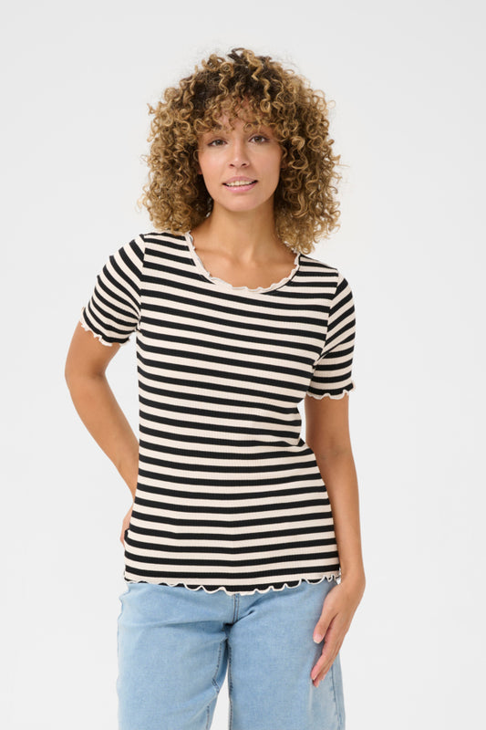 Ribba Stripe T - Shirt - Pitch Black Stripe