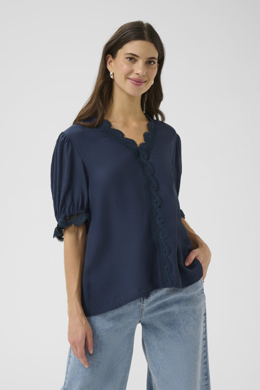 Frammy Blouse - Navy Blazer