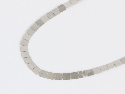 Corine Square Collar Necklace - Silver