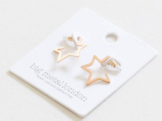 Chiarra Star Earrings - Gold
