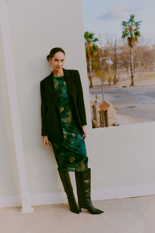 Paloma Mesh Dress - Birch Blur Mix