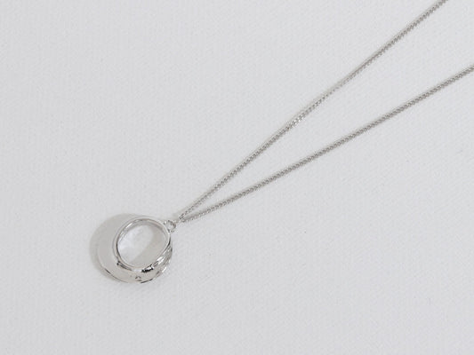 Primrose Fluid Metal Tiny Necklace - Silver