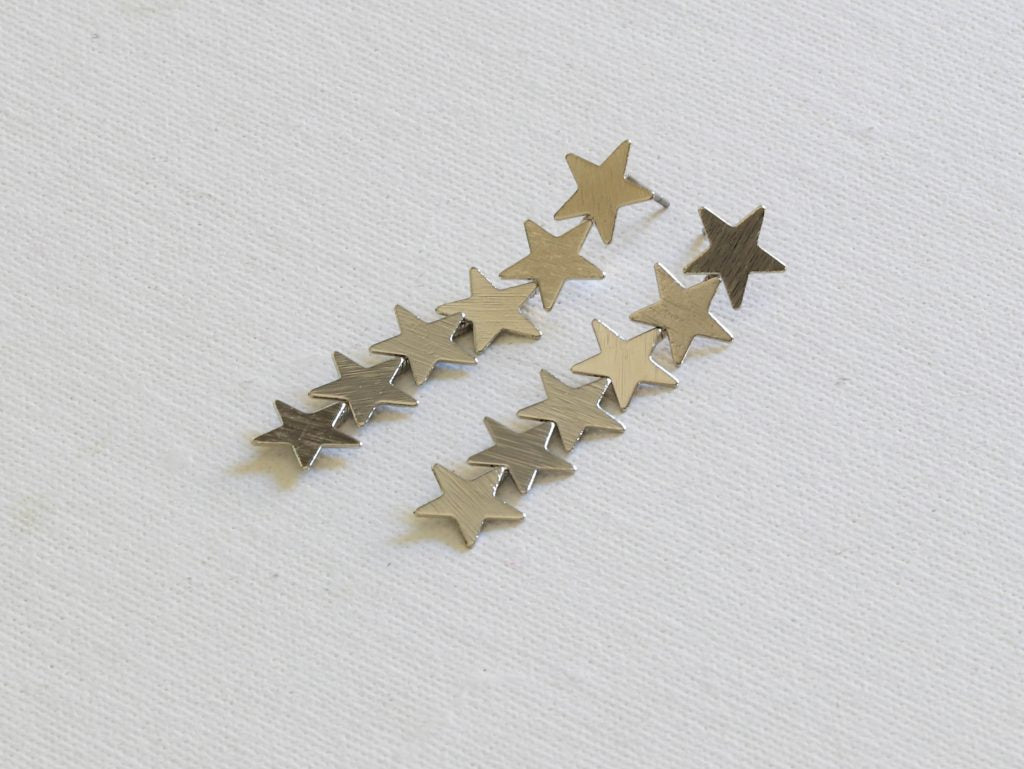 Iris Stars Earrings - Silver