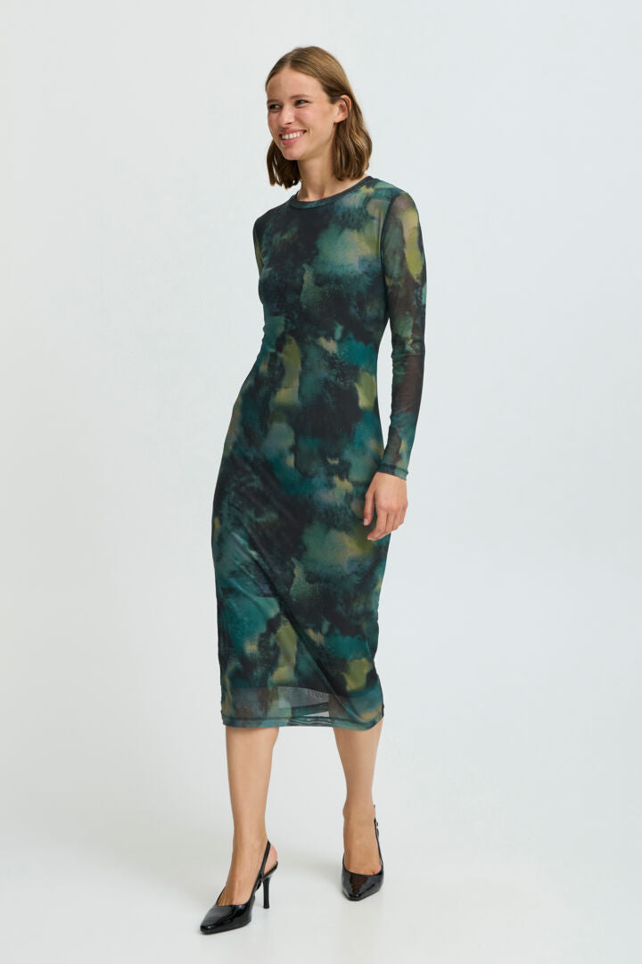 Paloma Mesh Dress - Birch Blur Mix