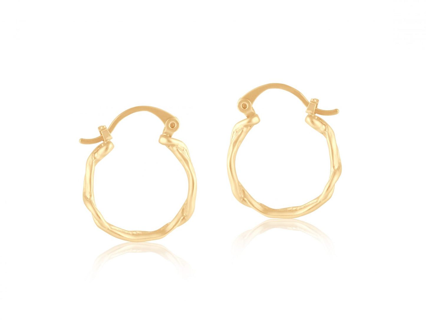 Valeria Organic Little Hoops - Gold