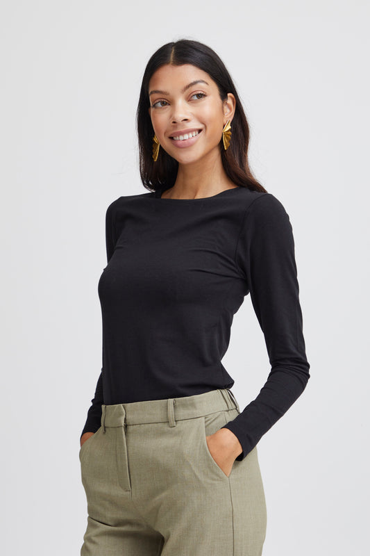 Pamila Long Sleeve T-Shirt - Black
