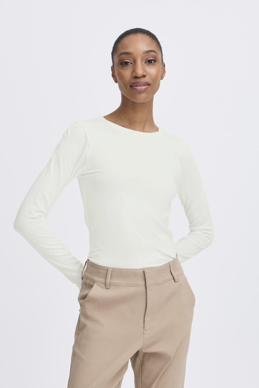 Pamila Long Sleeve T-Shirt - Off White