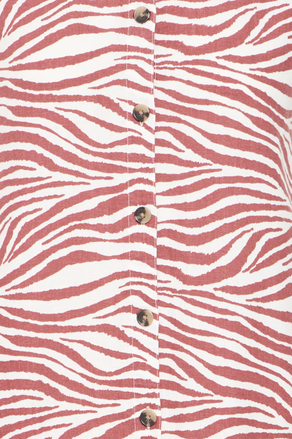Falakka Shirt Dress - Animal Light Mahogany