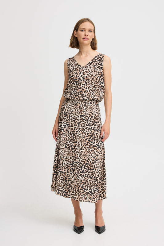 Joella Midi Skirt - Birch Leopard