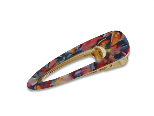 Layla Oversized Resin Hair Clip - Red Mix