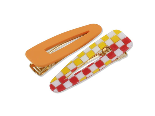 Farah 2-Pack Hair Clip - Orange