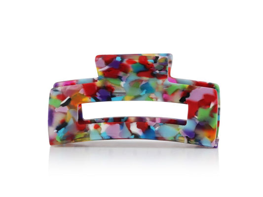 Sophia Bull Dog Hairclip - Red, Orange, Lilac