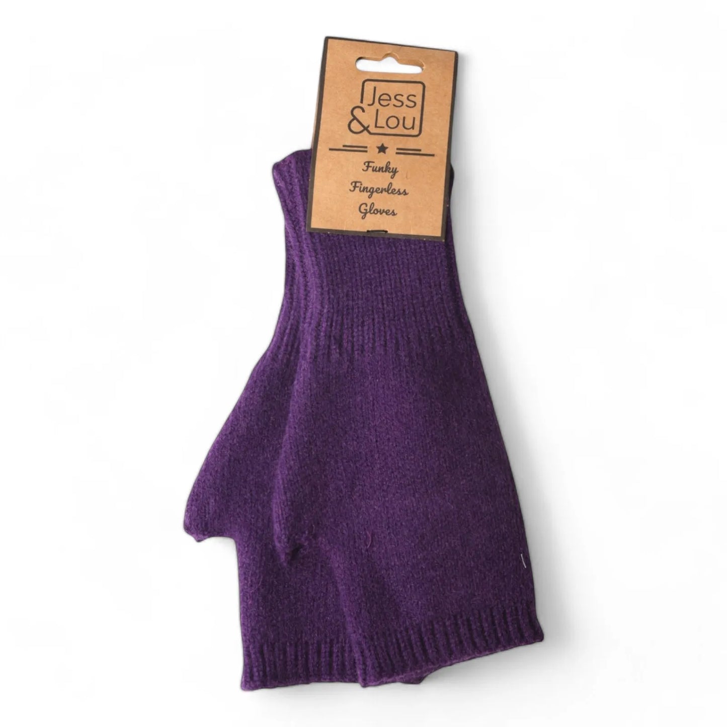 Cosy Fingerless Gloves - Purple