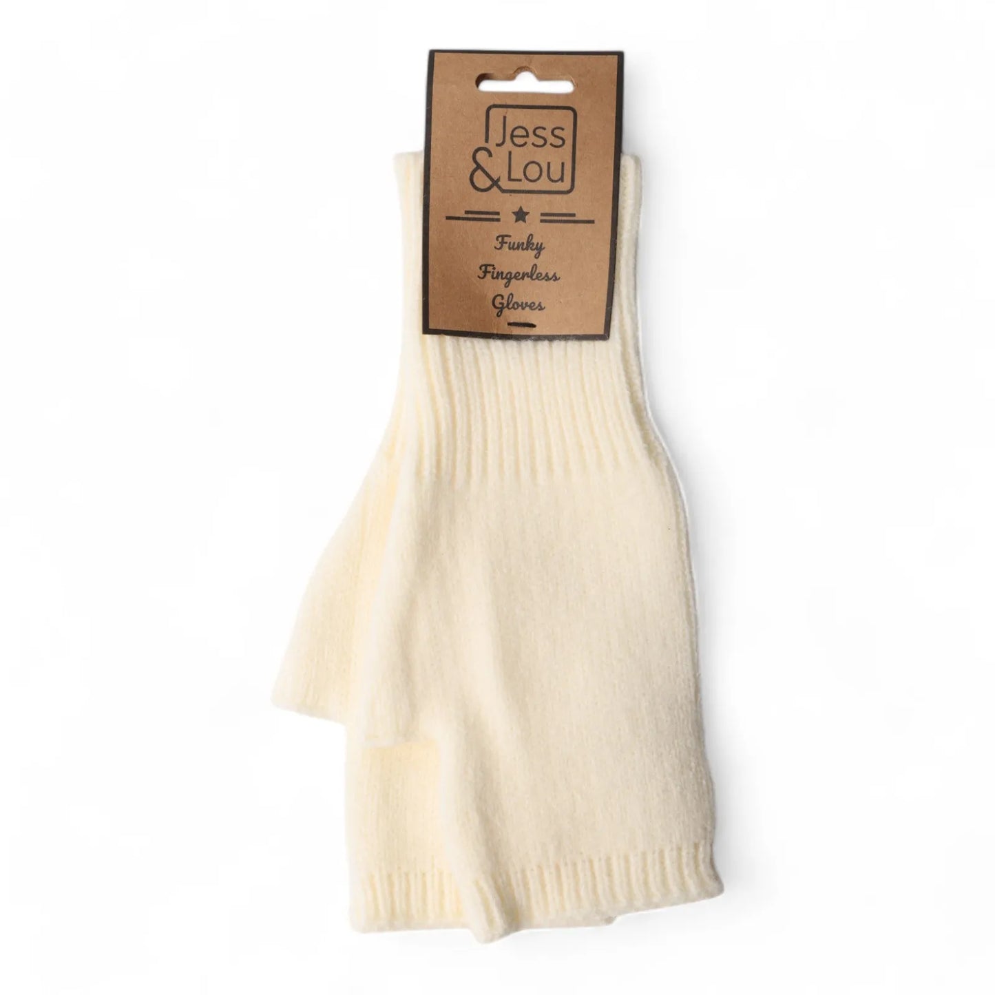 Cosy Fingerless Gloves - Cream
