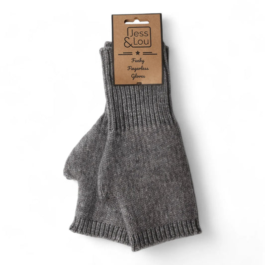 Cosy Fingerless Gloves - Charcoal