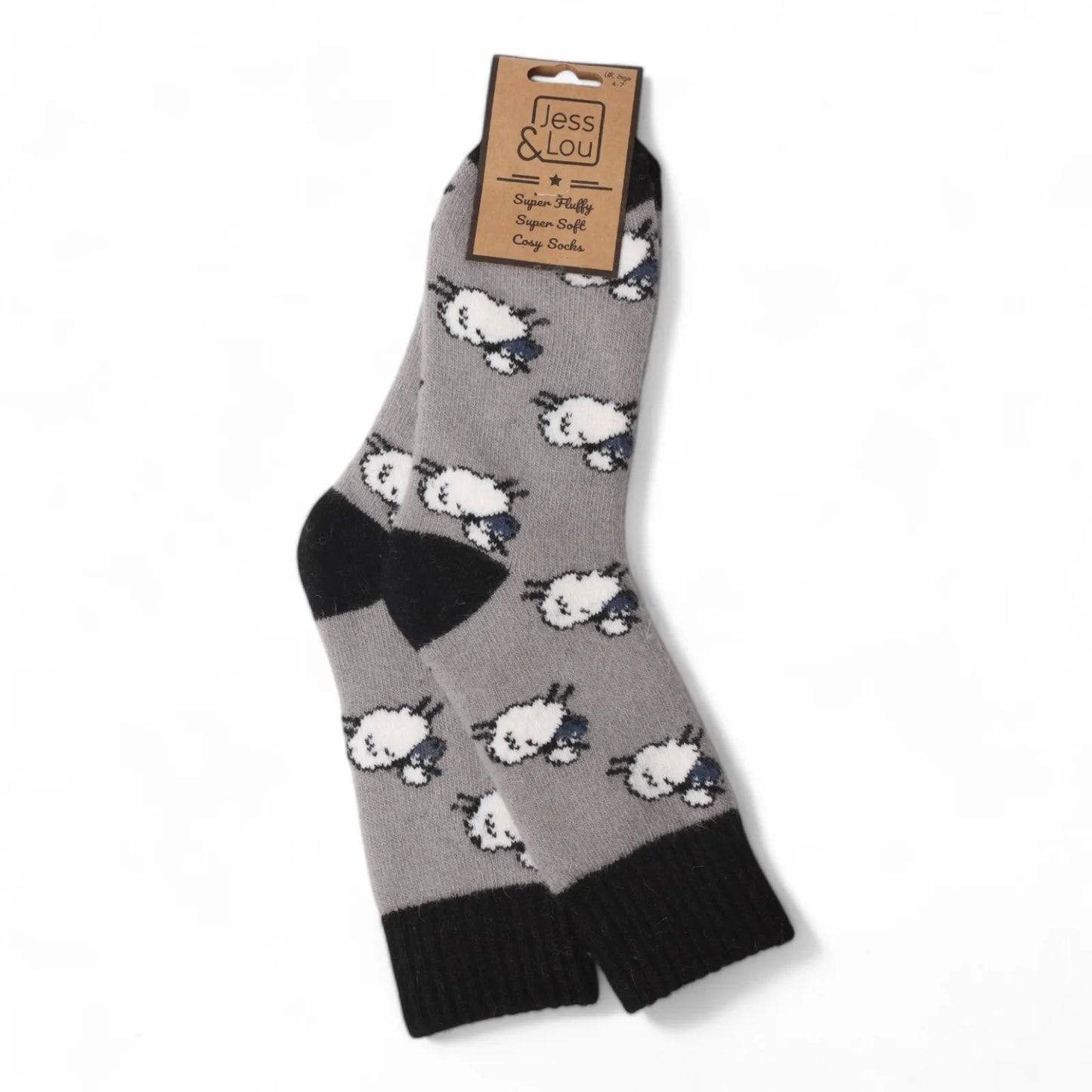 Sheep Cosy Socks - Grey