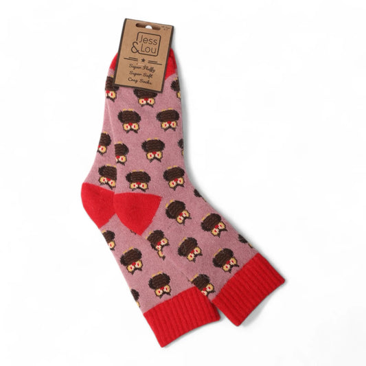 Owls Cosy Socks - Pink