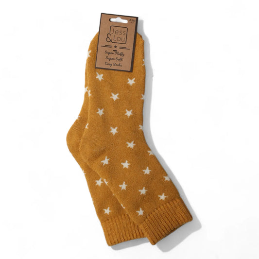 Star Cosy Socks - Gold