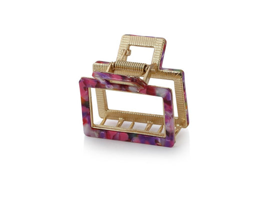 Irina Outline Hairclip - Pink, Purple