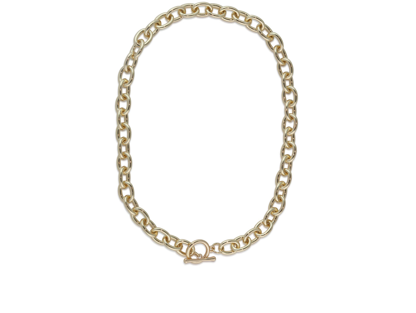 Catherine Oval Links Oversized Necklace - Gold