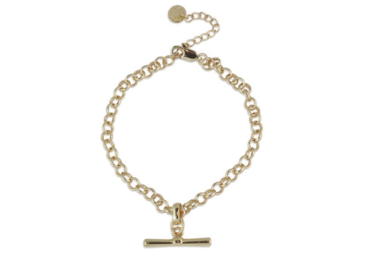 Octavia T-Bar Chain Bracelet - Gold