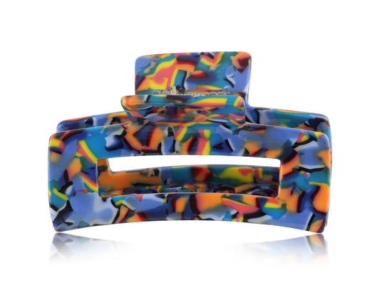 Celine Resin Bulldog Hair Clip - Blue/Orange