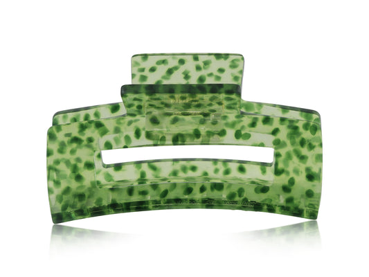 Marseille Resin Bulldog Hair Clip - Green