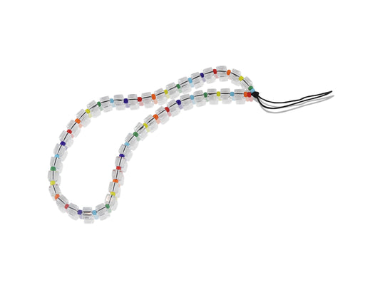 Odette Square Bead Phone Strap - Clear