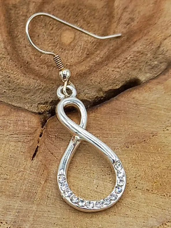 Infinity Hook Earrings - Silver