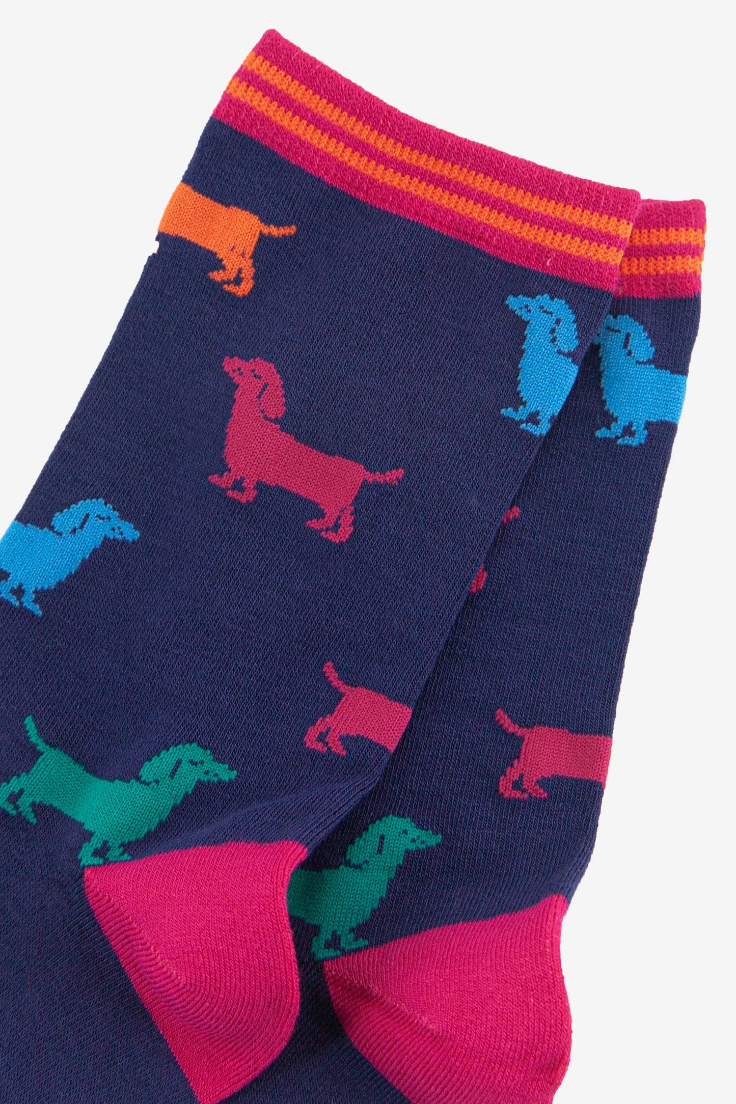 Dachshund Sausage Dog Bamboo Socks - Multicoloured