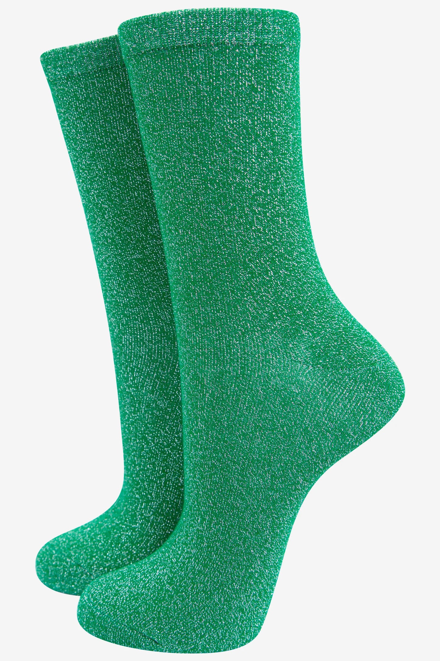 Women's Glitter Socks - Green