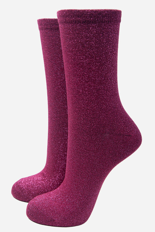 Glitter Socks - Berry