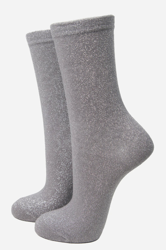 Glitter Socks - Grey