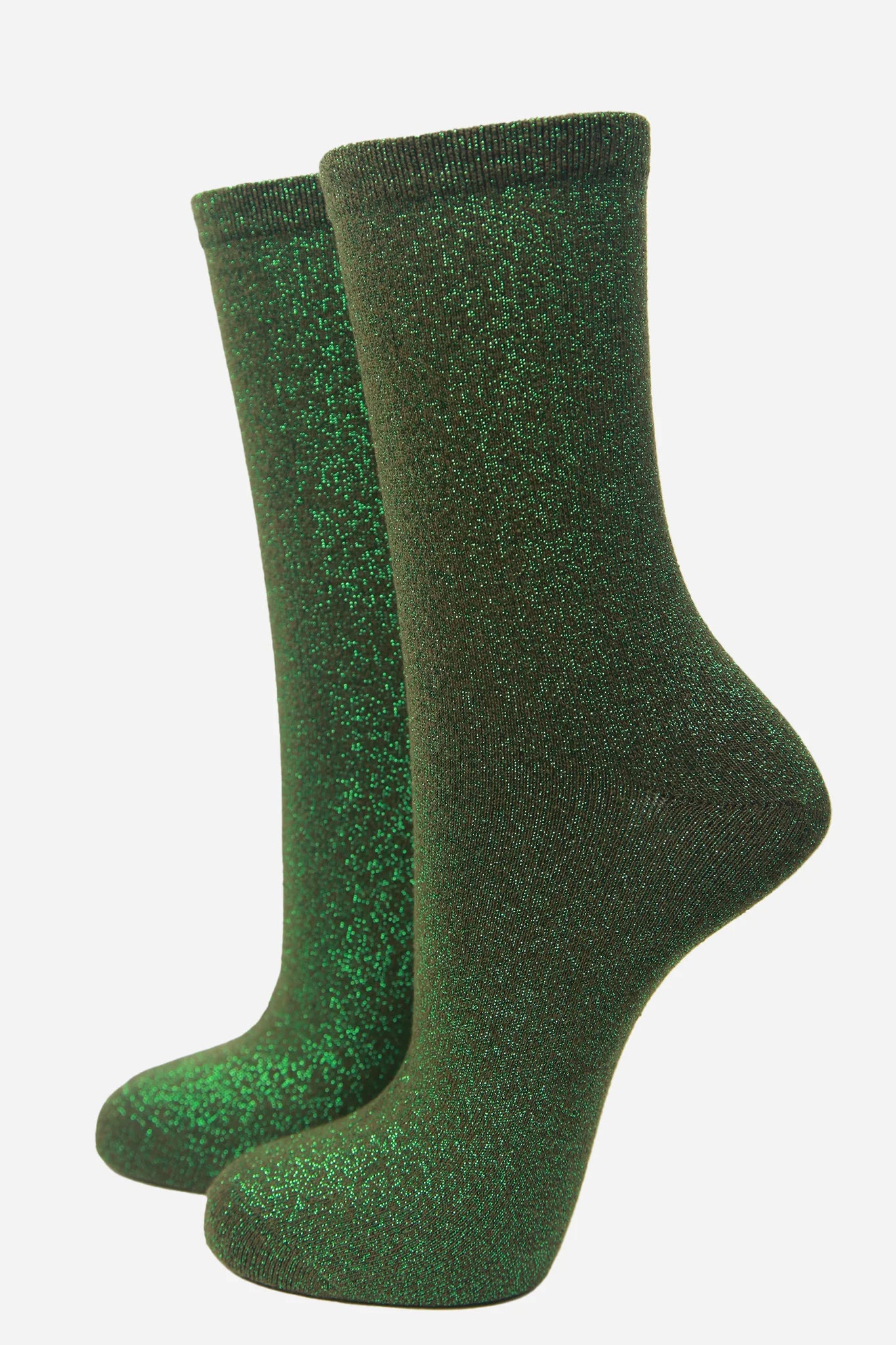 Glitter Socks - Khaki