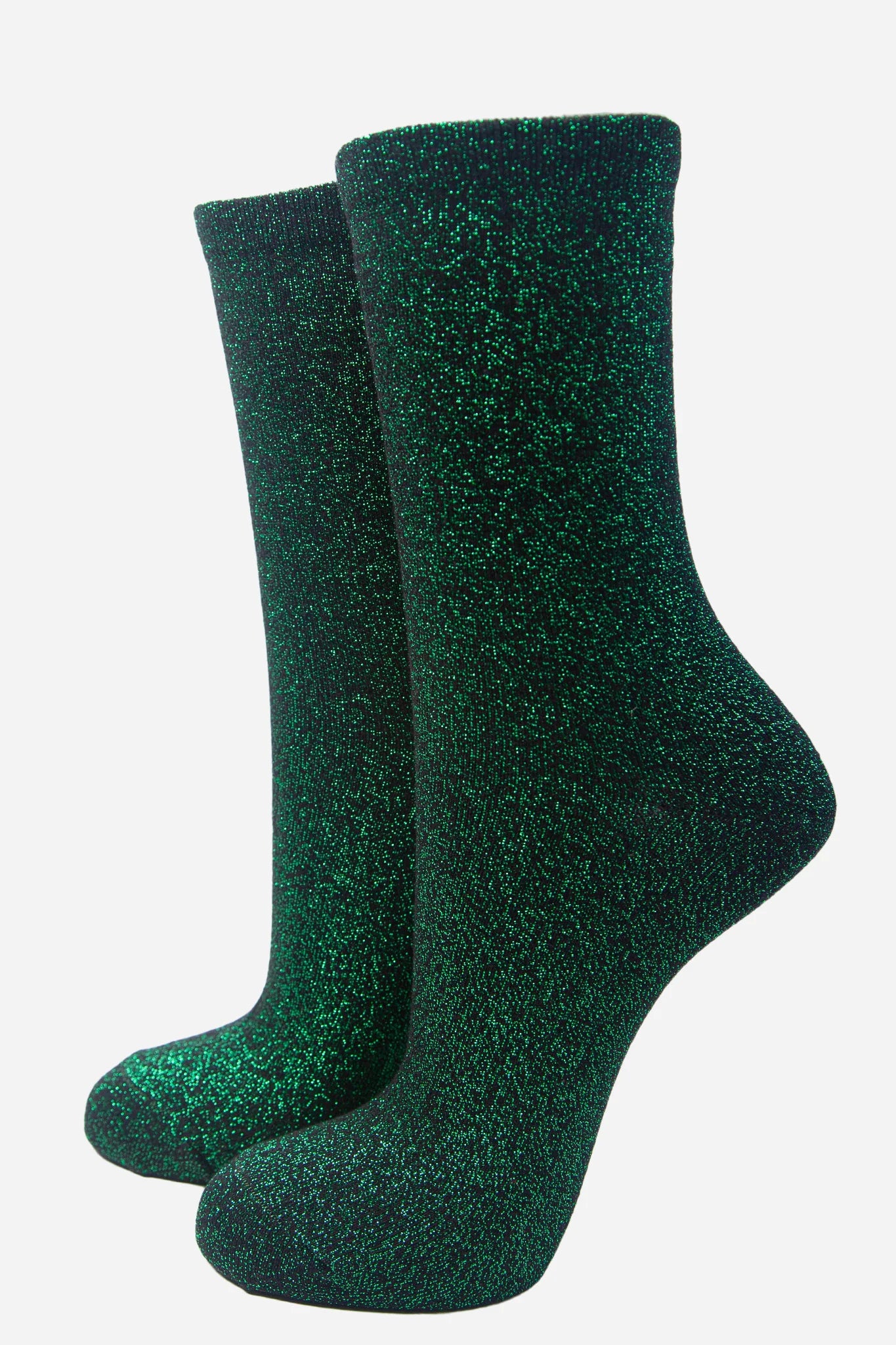 Glitter Socks - Black Green