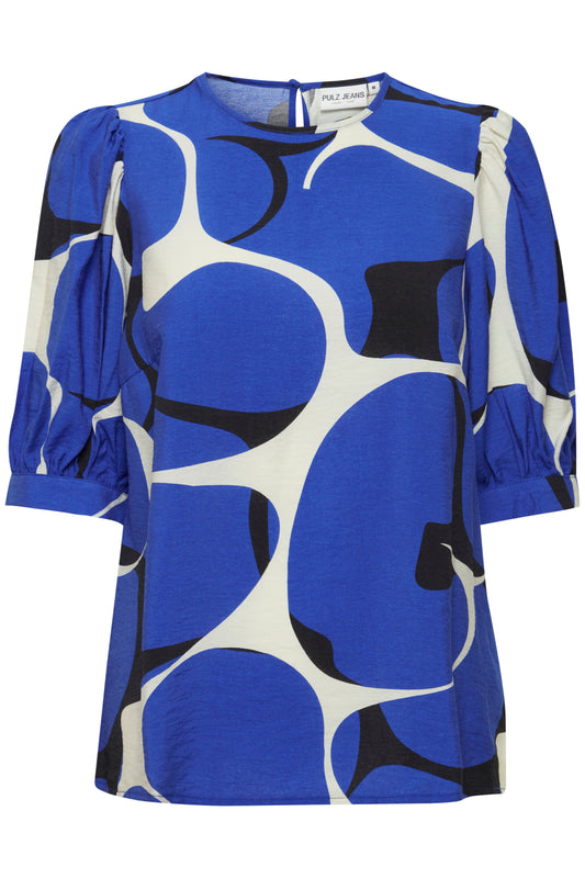 Scarlett Blouse - Blue Print