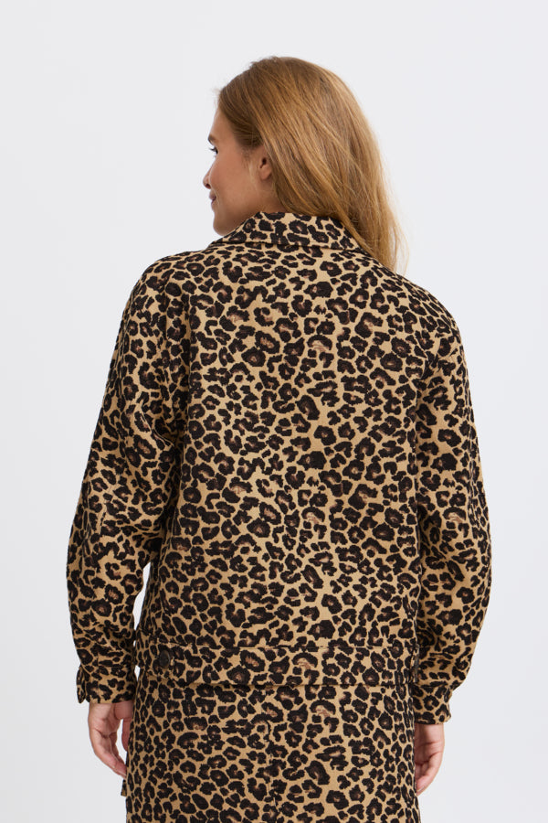 Alice Short Jacket - Brown Animal Print