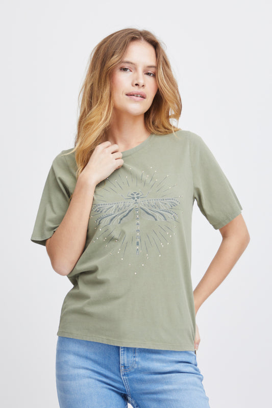 Dragonfly T-Shirt - Deep Lichen Green