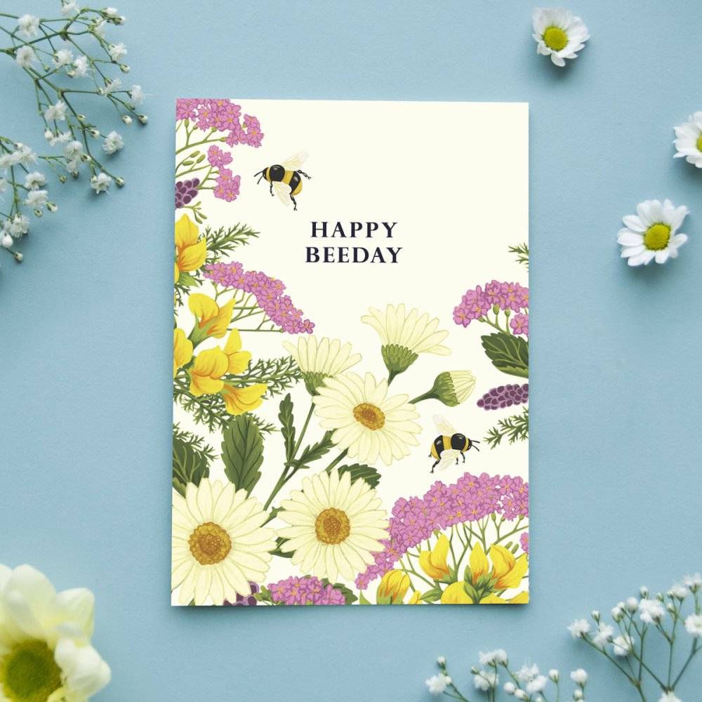 Happy Beeday Birthday Card