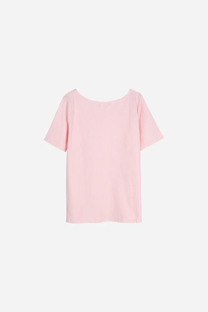 Boat Neck Top - Pink