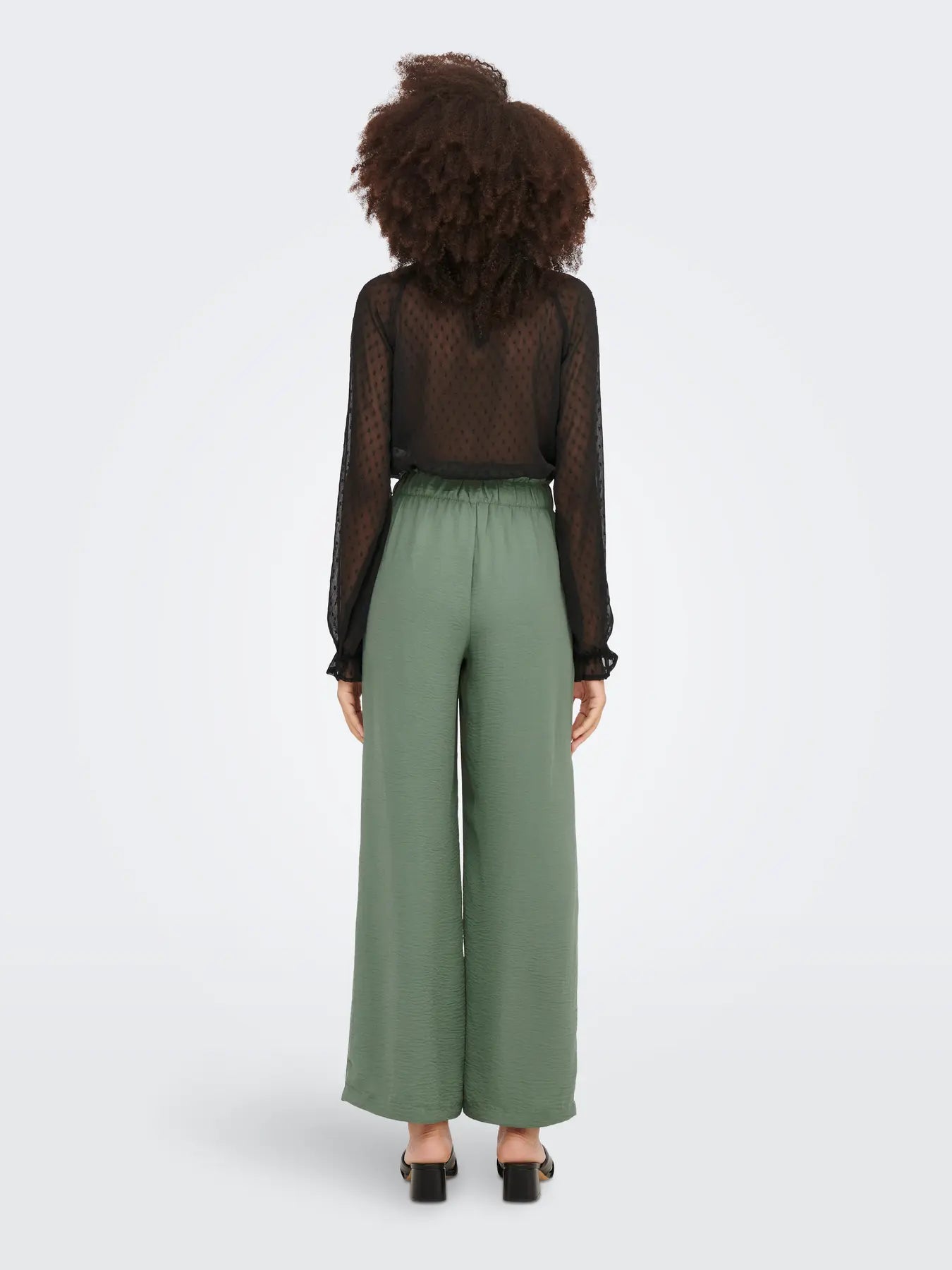 Divya Life High Waisted Wide Pants - Sea Spray