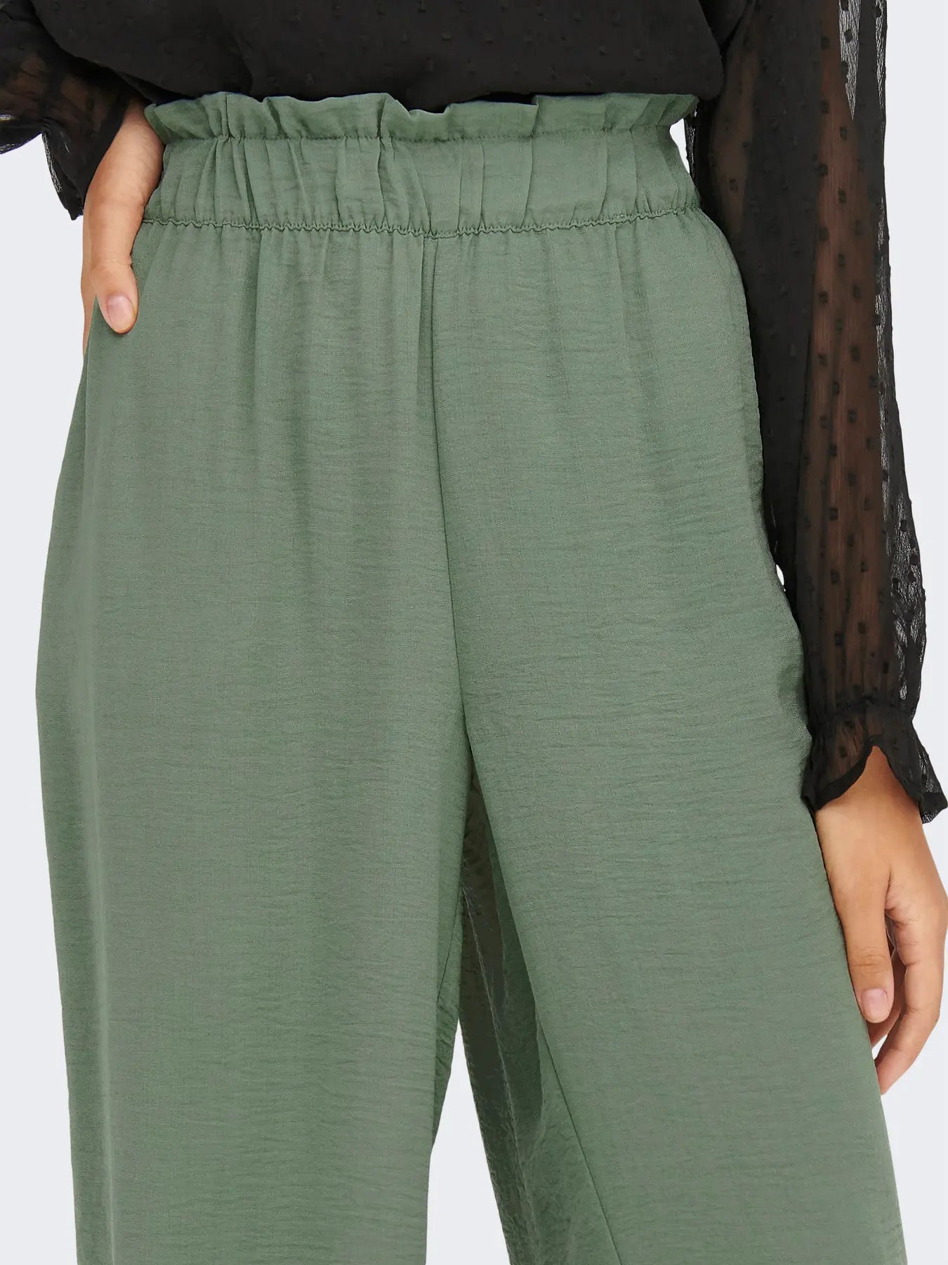 Divya Life High Waisted Wide Pants - Sea Spray