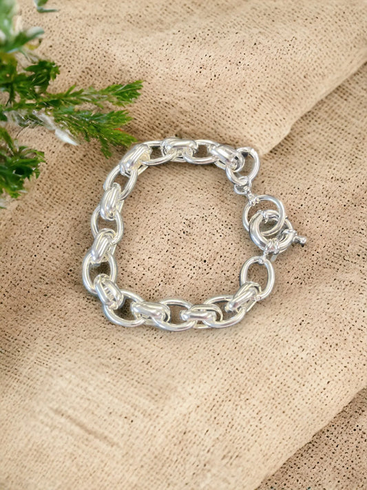 Multi Link Chain Bracelet - Silver