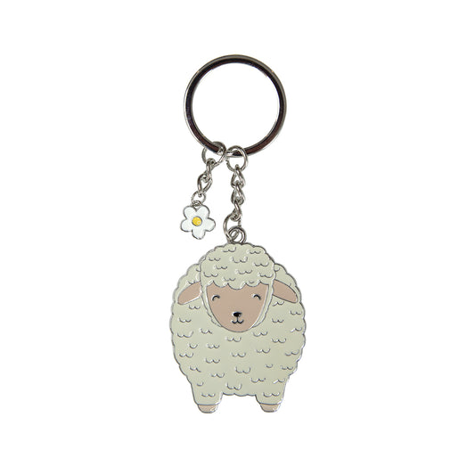 Sheep Enamel Keyring